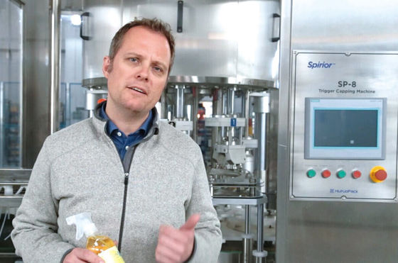 다 머리 음료 유리병 모자를 씌우는 기계