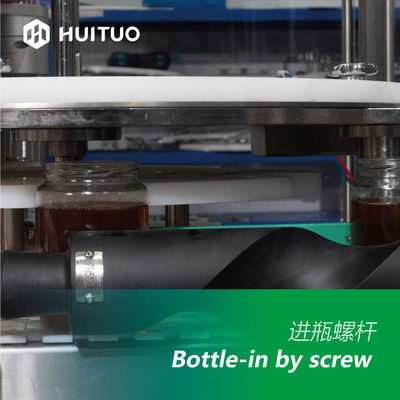 달콤한 시럽 유리병 병 서보 기구에 의한 회전식 뚜껑봉함기 자동 6 머리 60bpm